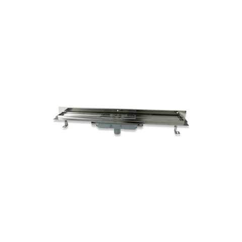 Caniveau inox solusec frontal d40 - sorties et dimensions aux choix