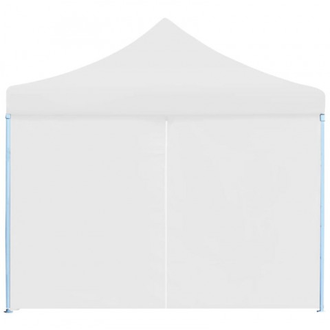 Tente de réception escamotable avec 8 parois 3 x 9 m Blanc