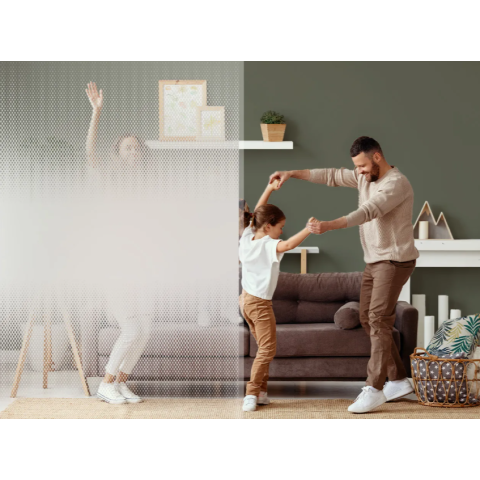 Film Décoratif à Bande Centrale Diffusante – Intimité & Lumière Préservée - largeur & longueur au choix