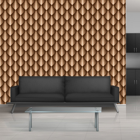 antevia materiaux papier peint intisse vinyle effet 3d modele carre plongeant marron distriartisan