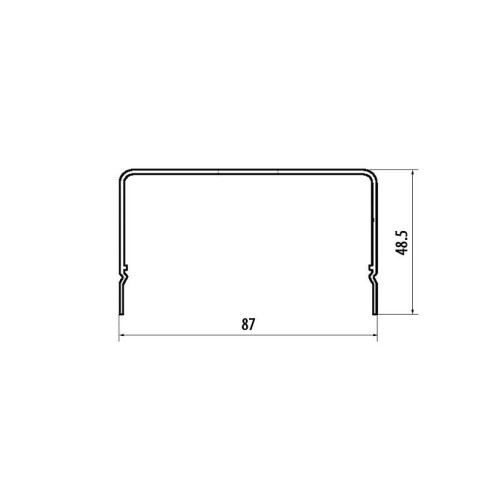 Carter d'habillage en aluminium brun 2500 mm