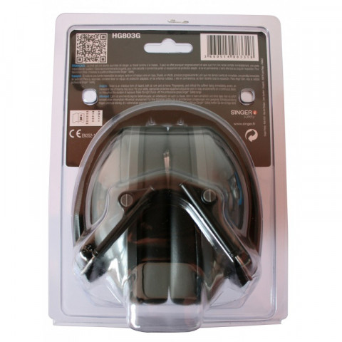 Casque anti bruit pliable singer leger et compact coquilles reglables mousse de confort haute densite