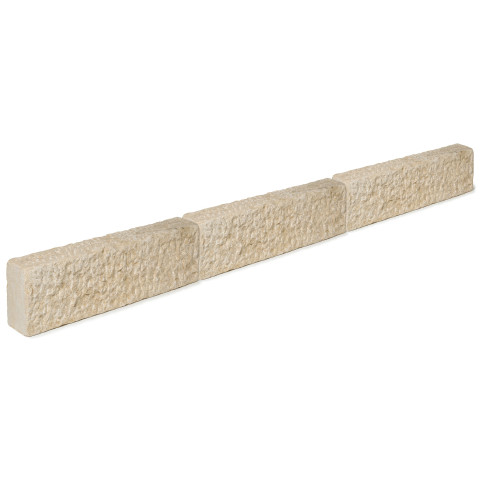 Bordure de jardin droite en pierre naturelle atlas beige tradition h.15 x l.50 cm (lot de 40)