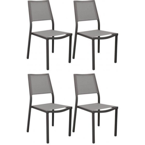 Chaise en aluminium florence (lot de 4) - Couleur au choix
