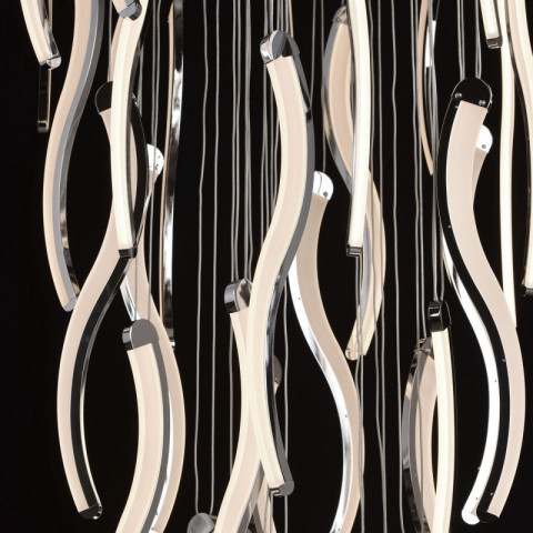 Chandelier argenté megapolis   225 cm
