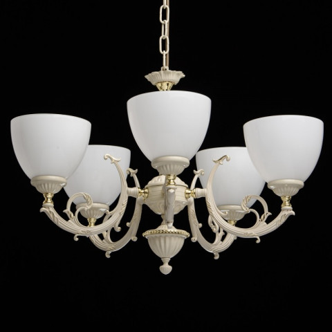 Chandelier beige classic 5 ampoules 84 cm