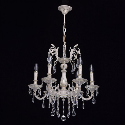 Chandelier beige classic 6 ampoules 97 cm