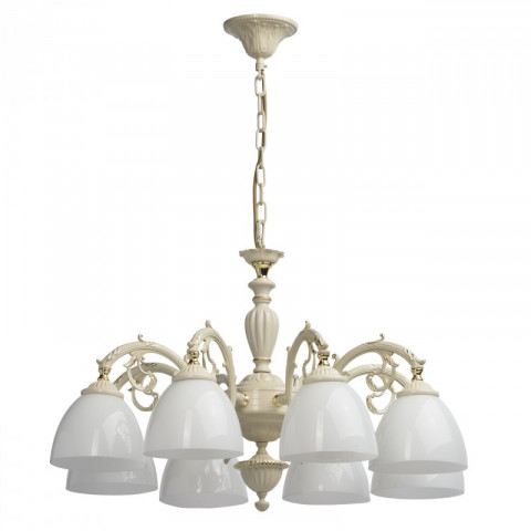 Chandelier beige classic 8 ampoules 83 cm