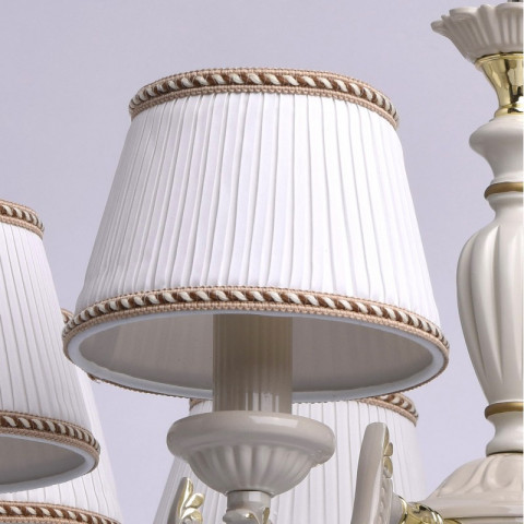 Chandelier beige classic 8 ampoules 85 cm