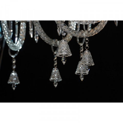 Chandelier chromé classic 18 ampoules 170 cm