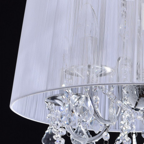 Chandelier chromé elegance 5 ampoules 108 cm