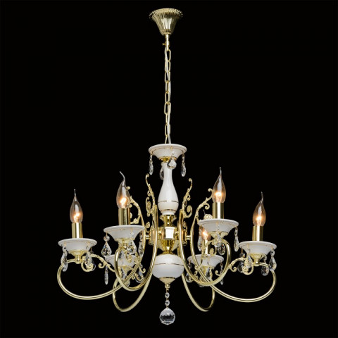 Chandelier doré classic 6 ampoules 90 cm
