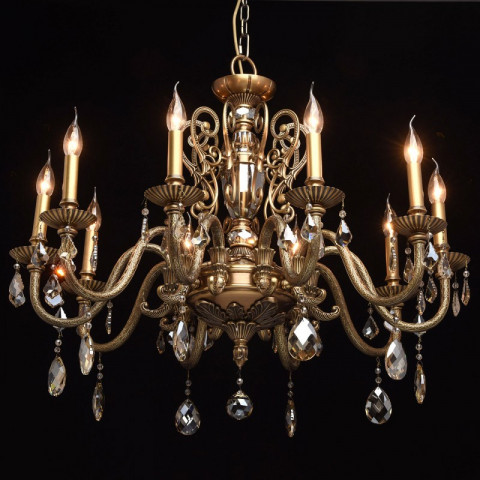 Chandelier laiton classic 10 ampoules 183 cm