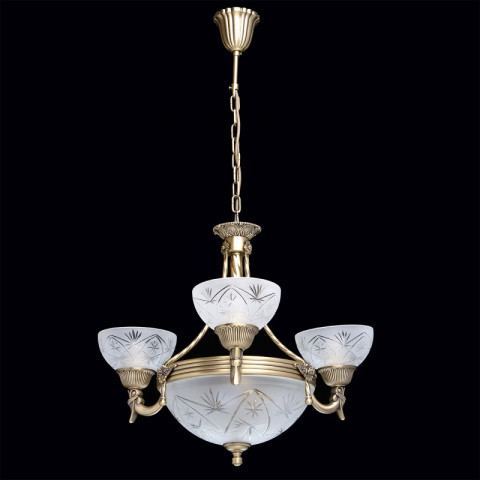 Chandelier laiton classic 3 ampoules 85 cm