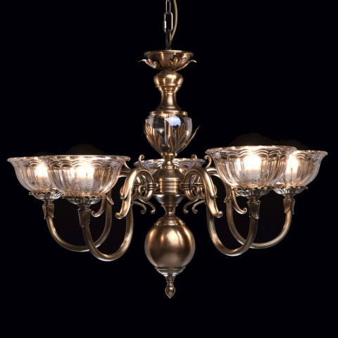 Chandelier laiton classic 5 ampoules 200 cm