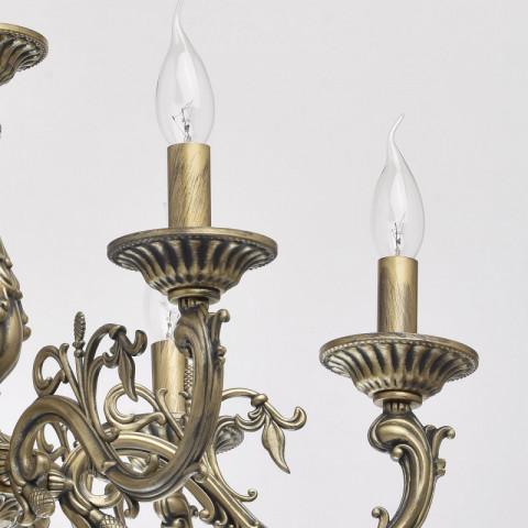 Chandelier laiton classic 6 ampoules 90 cm