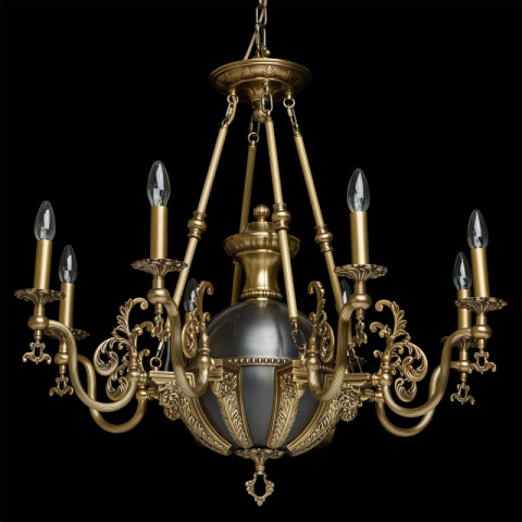 Chandelier laiton classic 8 ampoules 185 cm