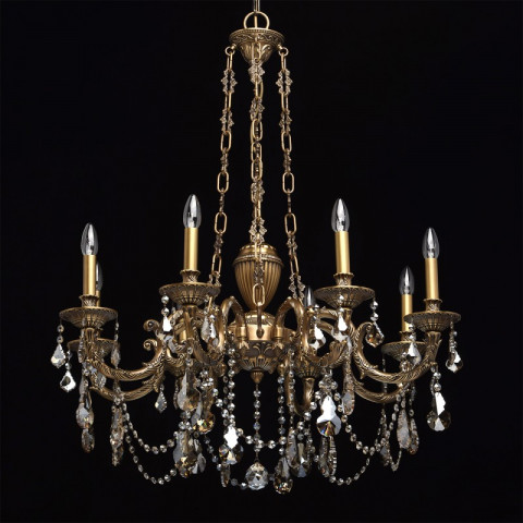 Chandelier laiton classic 8 ampoules 220 cm