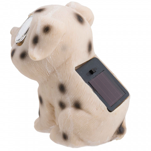 Chien blanc solaire 2 leds 7x10x10cm