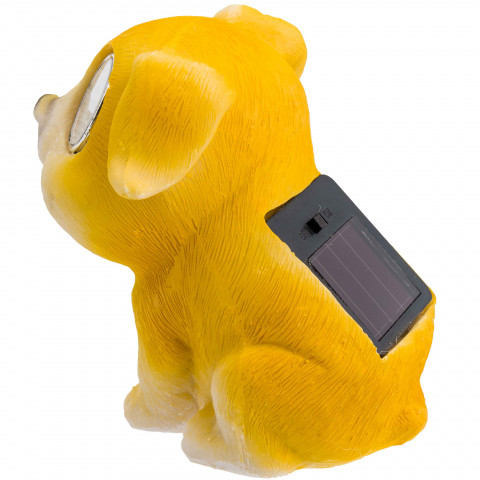 Chien paille solaire 2 leds 7x10x10cm