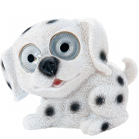 Chien solaire 2 leds 17x17cm