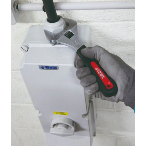 Clé à molette à ouverture extra large Virax - Capacité d'ouverture : 34 mm - Longueur : 175 mm - 017045