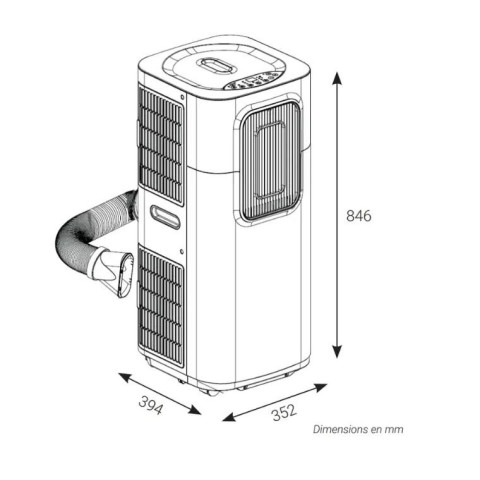 Climatiseur mobile S.Plus CM 12 avec 3 vitesses de ventilation - S.PLUS - 2113107