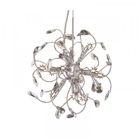 Cluster - 061648 - magnifique lustre à suspension effet système-solaire de 43cm de diamètre avec 12 ampoules g4 10w incluses