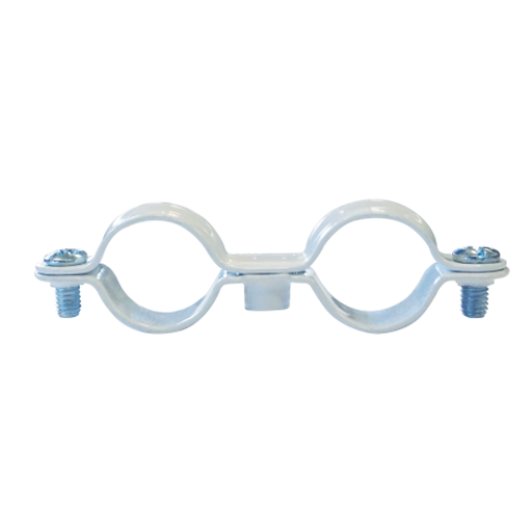 Collier double blanc ING FIXATIONS fixation de tuyauteries - Ø 16 mm - Boite de 50 pièces - A141655