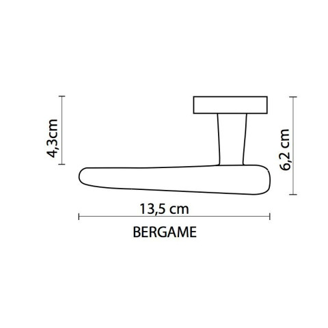 Lot de 2 poignées sur rosace à cylindre en zamak satiné bergame