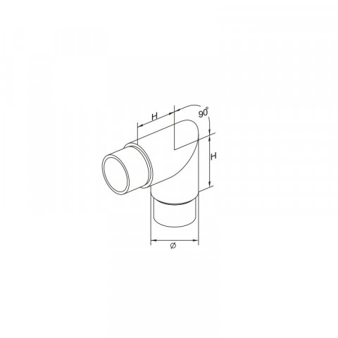 Coude 90° angulaire inox a4