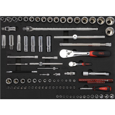 Servante Servi 630N + 200 outils maintenance indus. SAM OUTILLAGE modules mousse - CPP-200M4