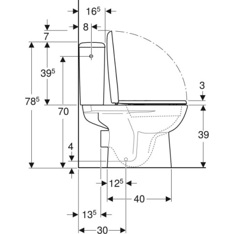 Geberit - Bâti-support WC faible hauteur 82 cm Duofix Omega 12 cm  autoportant 111.009.00.1 - Distriartisan