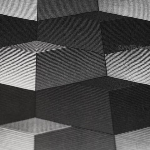 Papier peint intissé vinyle - Effet 3D - Modèle cube profil noir