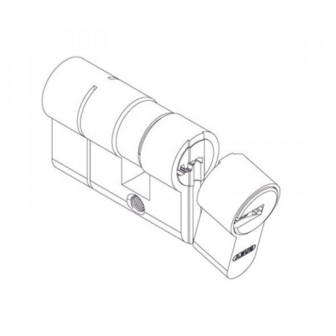 Cylindre d6 ps 35 x 35 nickelé avec protection par pré-casse 5 clés réversibles et code card