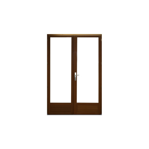 Porte Fenêtre bois 2 vantaux  h225 x l100 côtés tableau  + poignée et barillet (ref 01245f924) gd menuiseries