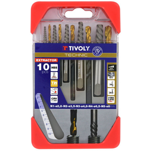 10 pièces - Extracteurs de goujons cassés - TIVOLY - 11901170052