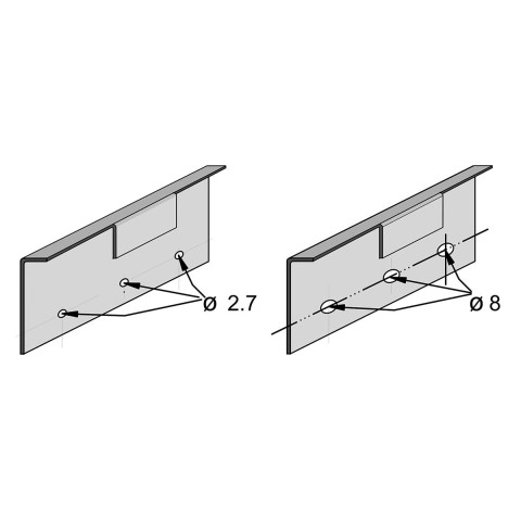 Sachet de 100 Clips DURACOLOR® DURALAP inox fixation par clous - DACCLIPC