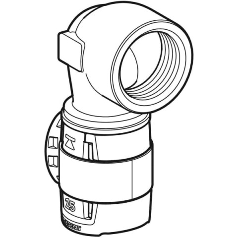 Coude raccord 90° FlowFit avec filetage femelle - DN. 20 - Ø 25 mm x Rp. 3/4'' - GEBERIT - 620.532.00.1