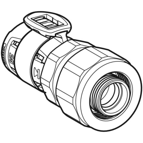 Raccord FlowFit avec raccord à visser sur tubes en PEX - DN 20 - Ø 25 mm G 1'' - GEBERIT - 620.732.00.1