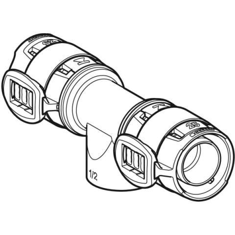 Té FlowFit filetage femelle - DN. 25 / 15 - Ø 25 x 20 mm x Rp. 1/2'' - GEBERIT - 620.157.00.1