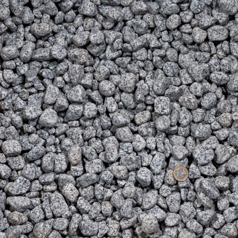 Pack 4,5 m² - galet granit gris 10-20 mm (15 sacs = 300kg)