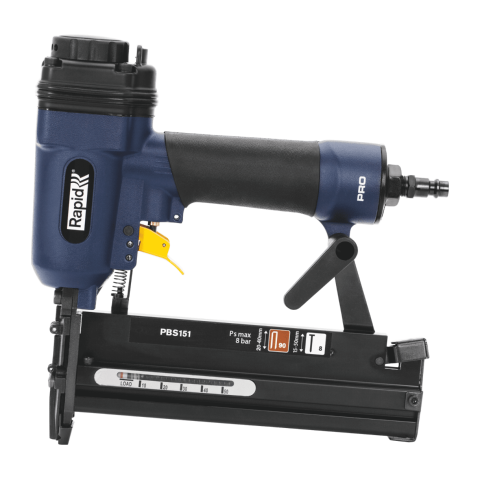 Agrafeuse-Cloueuse pneumatique professionnelle PBS151 pour agrafes 90/20-40 mm - 8/15-50 mm - Coffret - RAPID-ISABERG - 5000103
