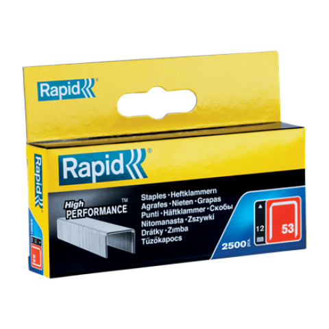 Agrafes en fil fin n° 53/12mm - RAPID - Boite de 2500 - 11859625