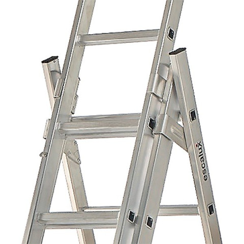 Echelle transformable 3 plans Escalux - Nombre d'échelons au choix