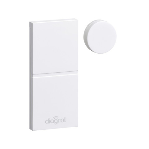 Pack alarme maison connectée diag22csf avec détecteur extérieur - compatible animaux - diagral