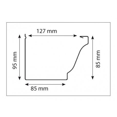 Naissance frontale de gouttière aluminium agrafable dév.300 coloris au choix