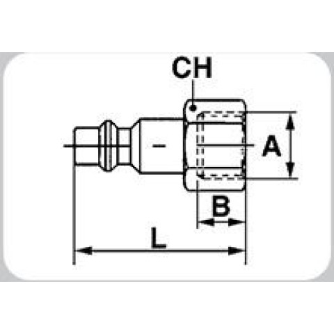 Embout rapide pour femelle 1/4 F 1/4 - T023404