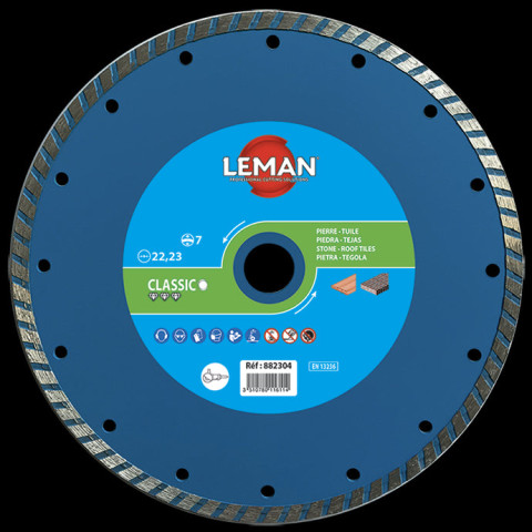 Disque diamant universel - D. 125 x 2,4 x 22,23 mm - HT. 7 mm - Multi-matériaux - LEMAN - 881254