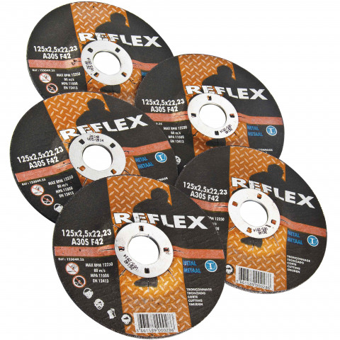 Disque fer ø 125 mm 5 pièces